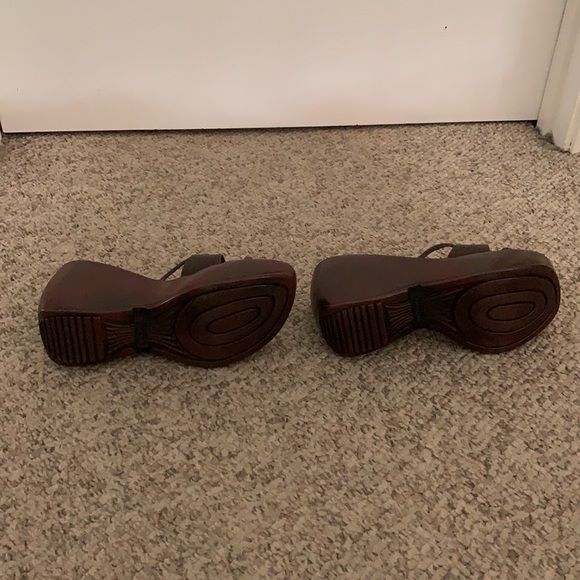 Vtg 90s Route 66 brown platform Y2K strappy sandals sz 6 - Picture 7 of 7